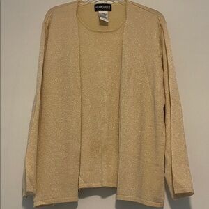 Shimmering Gold Cardigan NWOT
